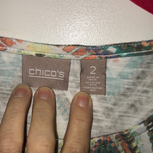 Chico’s multi colored Aztec top - Picture 4 of 5